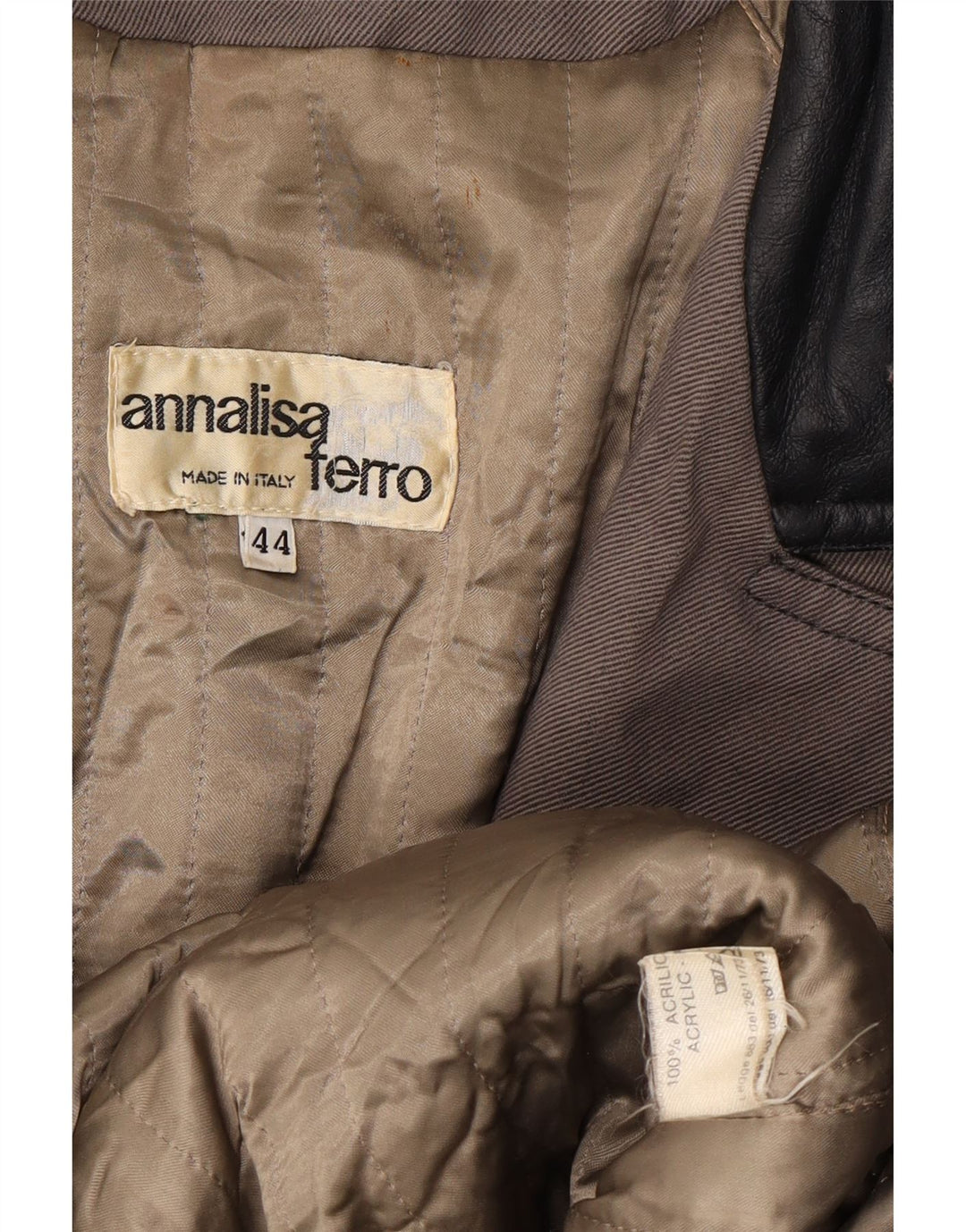 ANNALISA FERRO Womens Overcoat IT 44 Medium Grey Acrylic