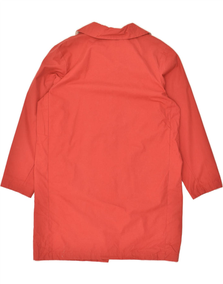 EDDIE BAUER Womens Overcoat UK 14 Medium Red Polyester | Vintage Eddie Bauer | Thrift | Second-Hand Eddie Bauer | Used Clothing | Messina Hembry 