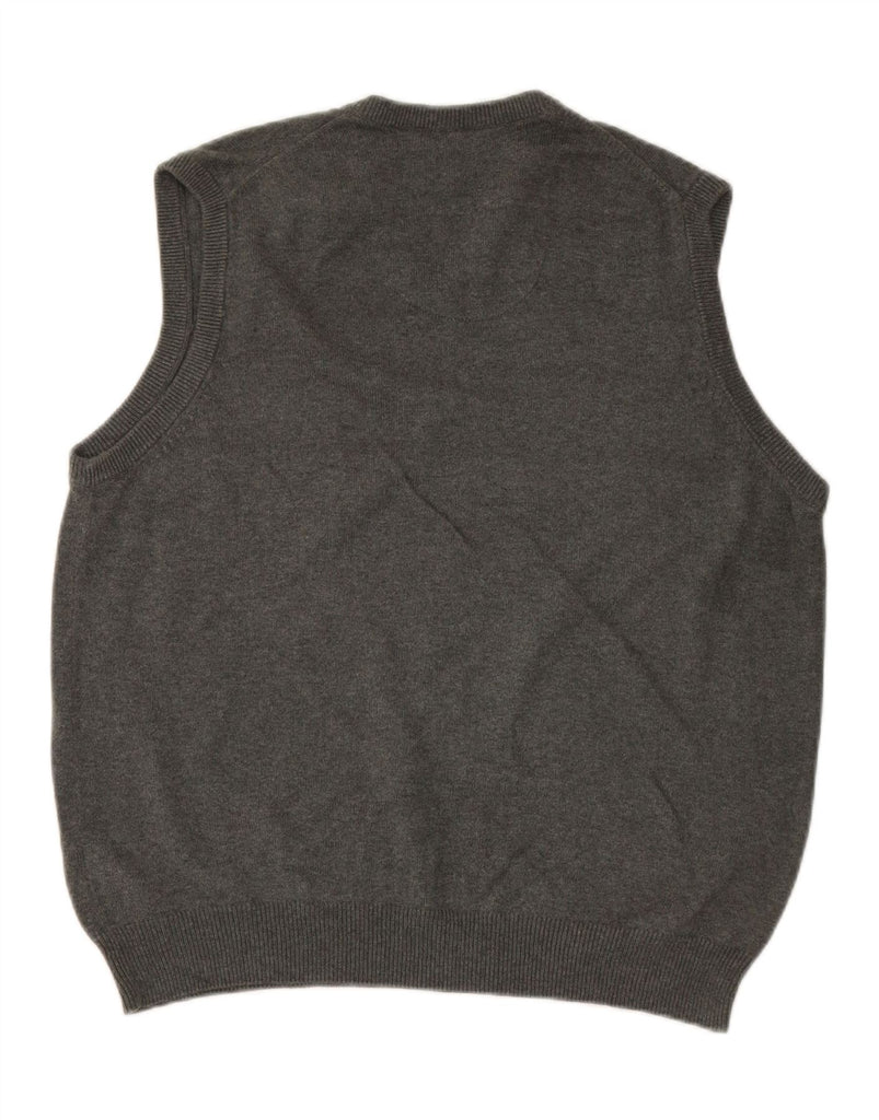 MARKS & SPENCER Mens Regular Fit Vest Tank Top Large Grey Cotton Vintage Marks & Spencer and Second-Hand Marks & Spencer from Messina Hembry 
