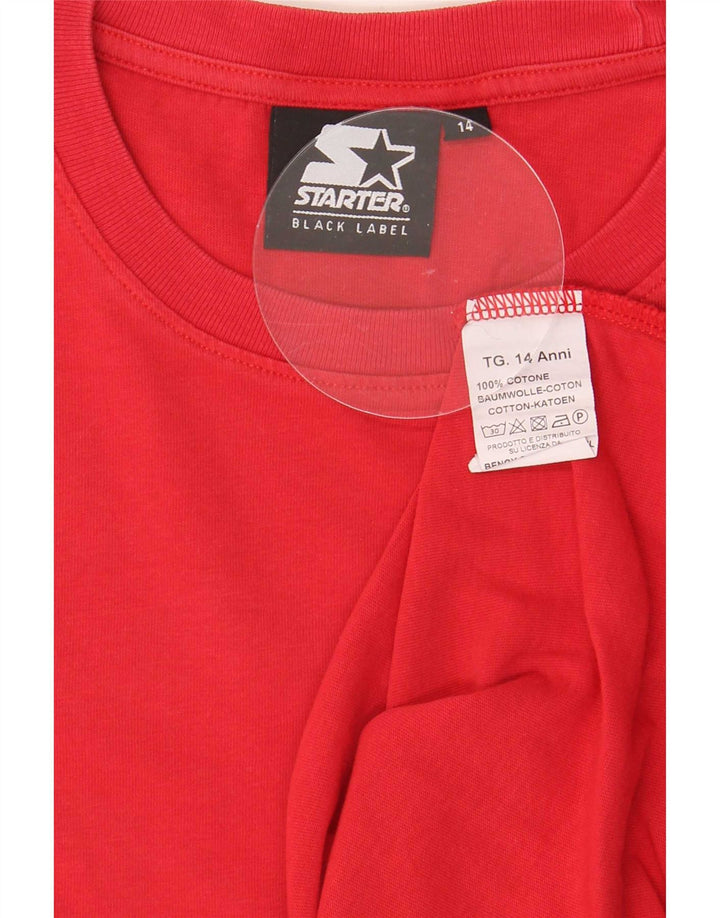 Starter Boys Graphic T-Shirt Top 13-14 Years Red Cotton