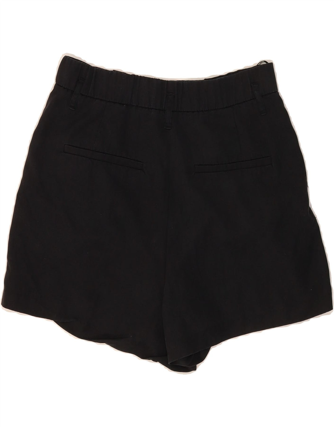 ZARA Womens Chino Shorts Small W26 Black Lyocell Vintage Zara and Second-Hand Zara from Messina Hembry 