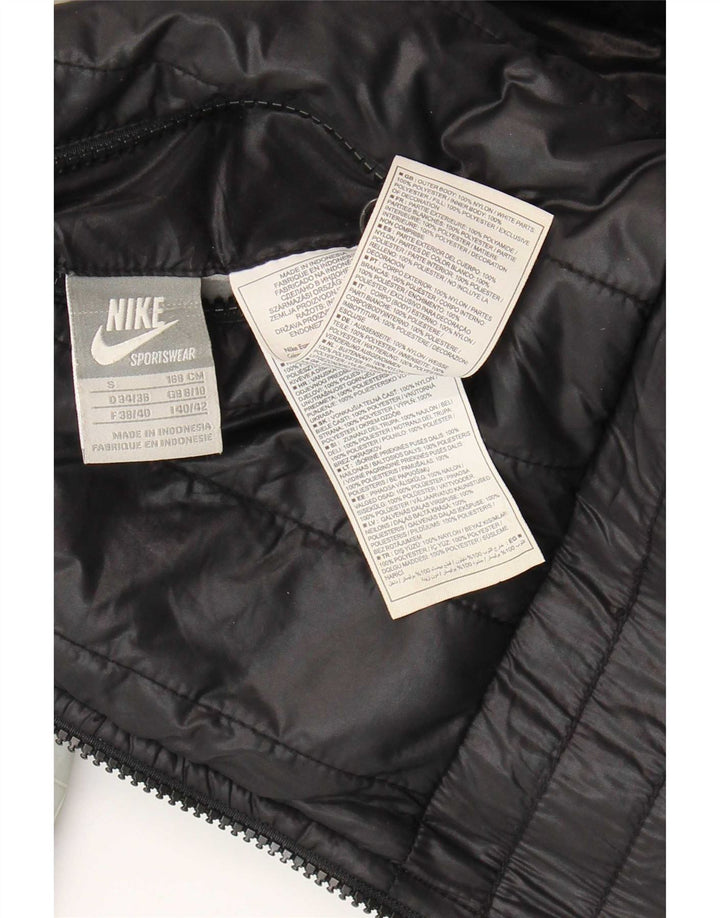 Nike Womens Reversible Jacket UK 8/10 Small Grey Geometric Nylon
