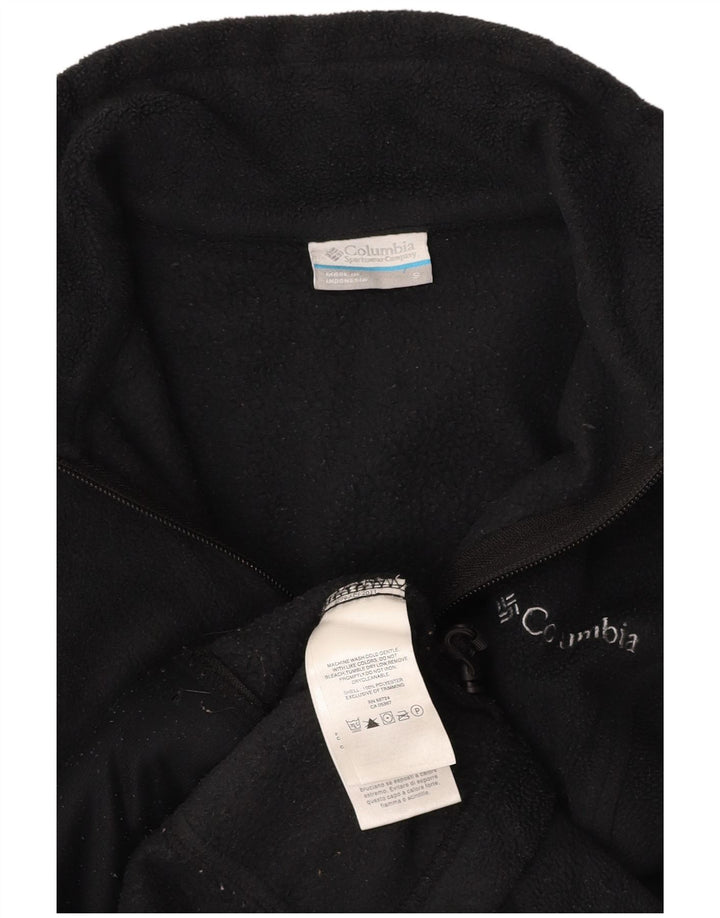 COLUMBIA Womens Fleece Jacket UK 10 Small Navy Blue Polyester