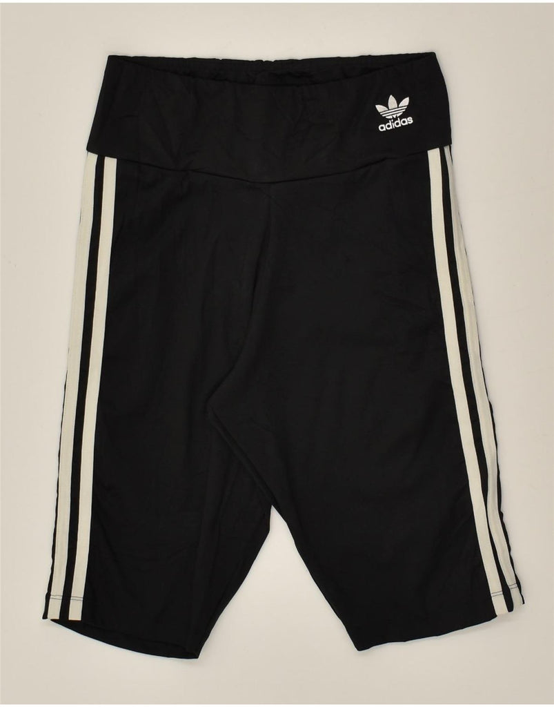 ADIDAS Womens Sport Shorts UK 8 Small Black Polyester | Vintage Adidas | Thrift | Second-Hand Adidas | Used Clothing | Messina Hembry 