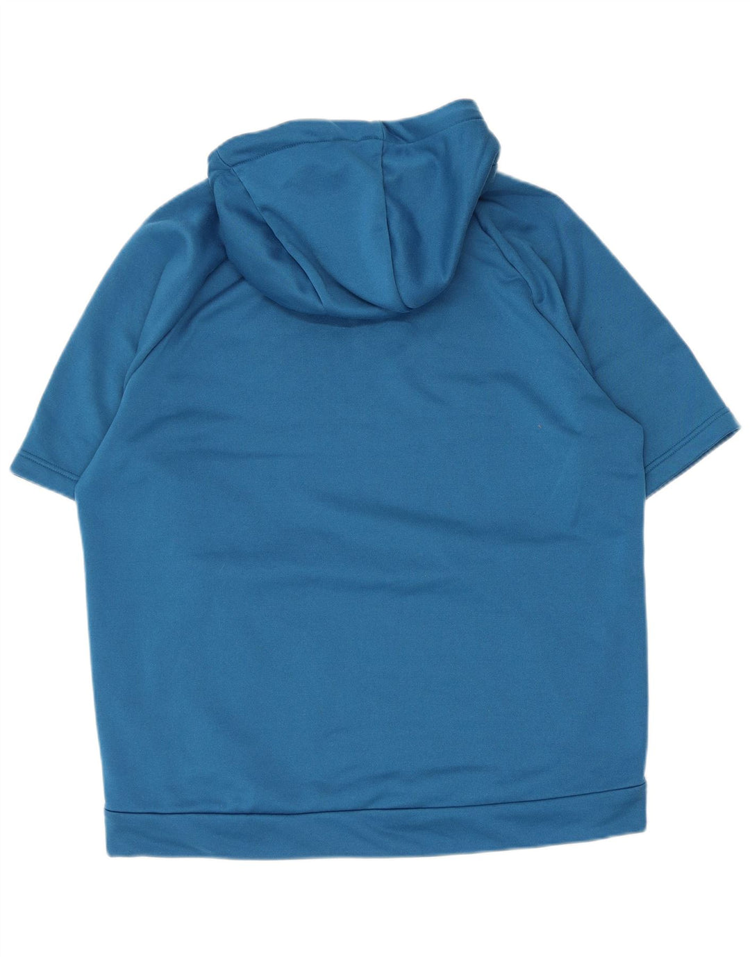 Nike Mens Dri Fit Short Sleeve Hoodie Jumper Large Blue Polyester