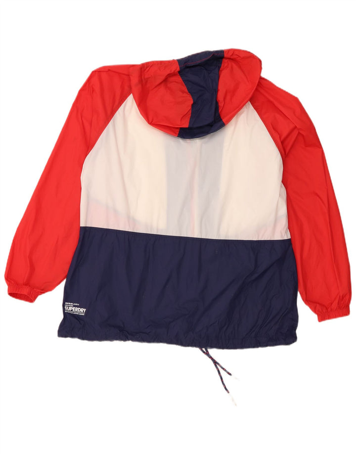 Superdry Womens Oversized Graphic Rain Jacket UK 10 Small Multicoloured