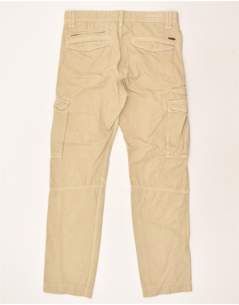 CELIO Womens Straight Cargo Trousers EU 40 Medium W32 L32 Beige Cotton | Vintage Celio | Thrift | Second-Hand Celio | Used Clothing | Messina Hembry 