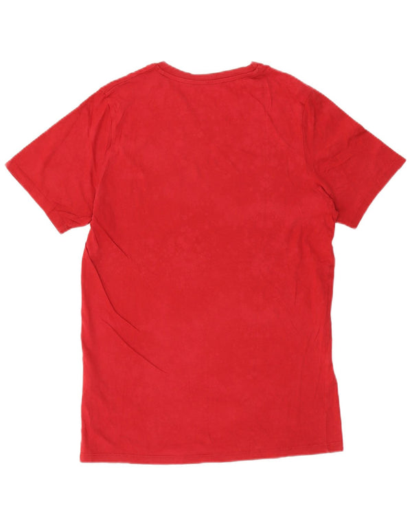 Jack & Jones Mens Slim Fit T-Shirt Top Medium Red Cotton