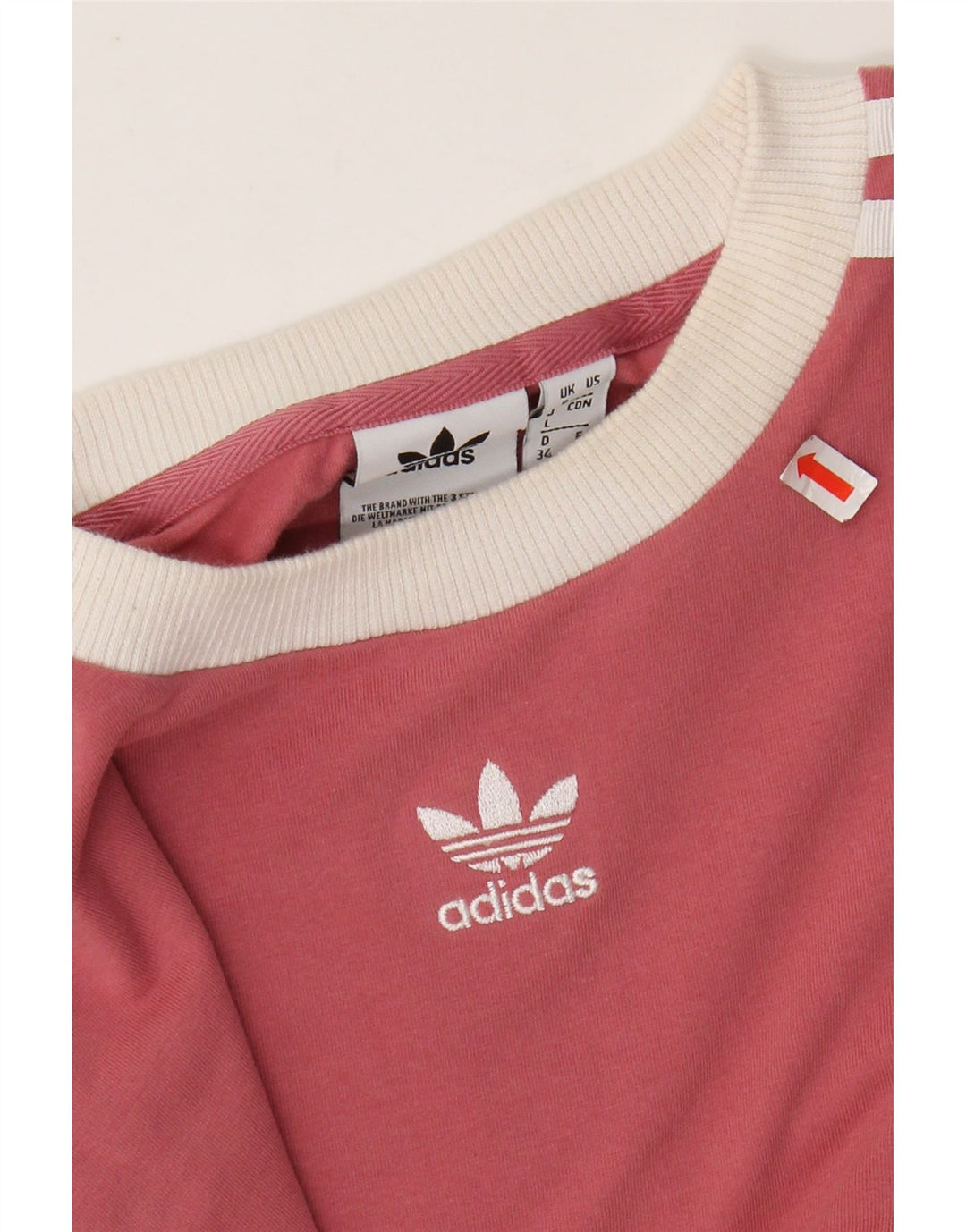 ADIDAS Womens Top Long Sleeve UK 8 Small Pink Cotton