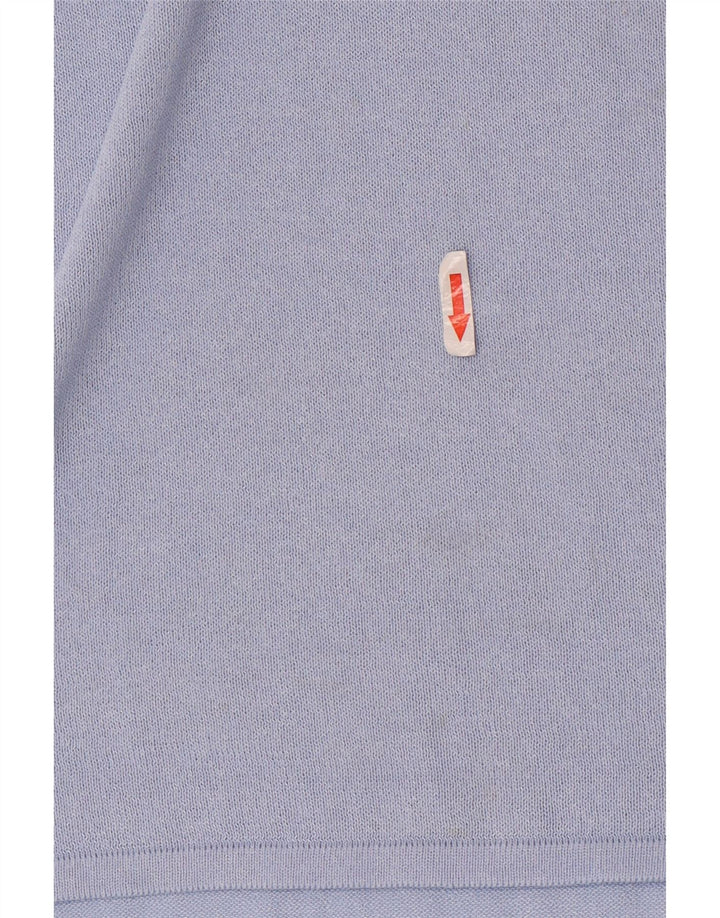 Marks & Spencer Womens Top Long Sleeve UK 8 Small Blue Viscose