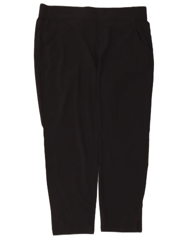 Eddie Bauer Womens Straight Casual Trousers Large W36 L27 Black Polyester
