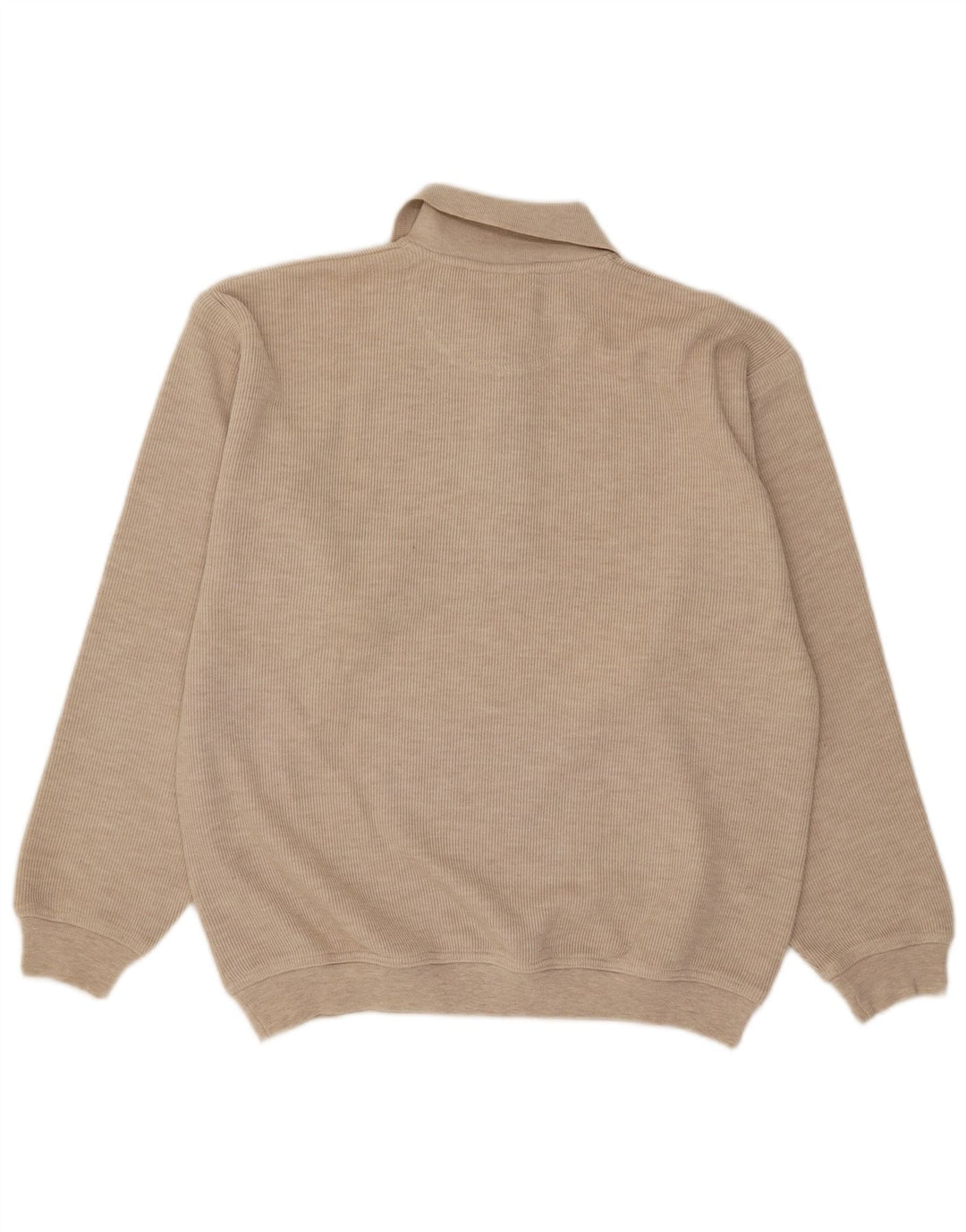 Bounded Waters Mens Polo Neck Jumper Sweater Medium Beige