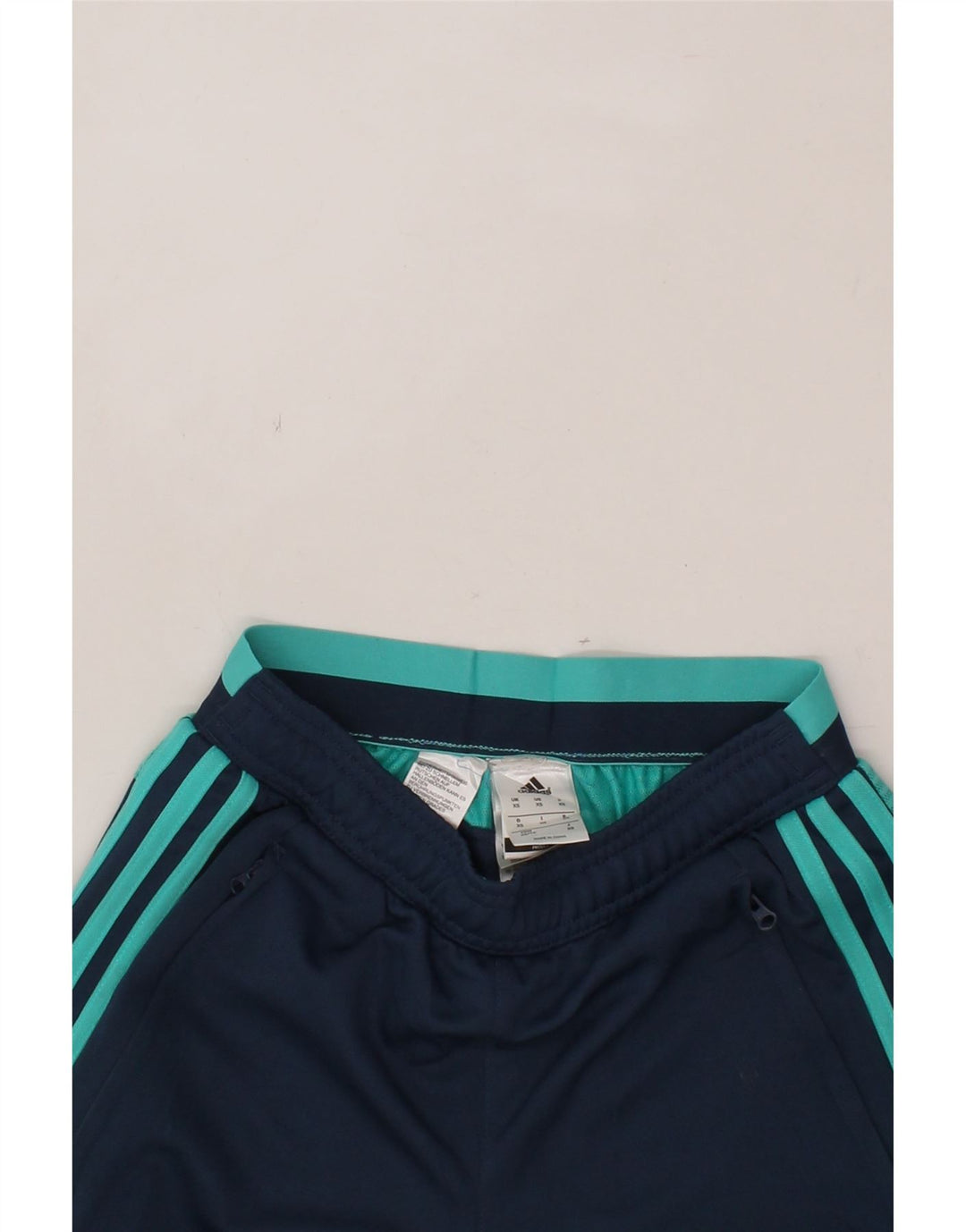 ADIDAS Mens Tracksuit Trousers XS  Navy Blue Colourblock Polyester Vintage Adidas and Second-Hand Adidas from Messina Hembry 