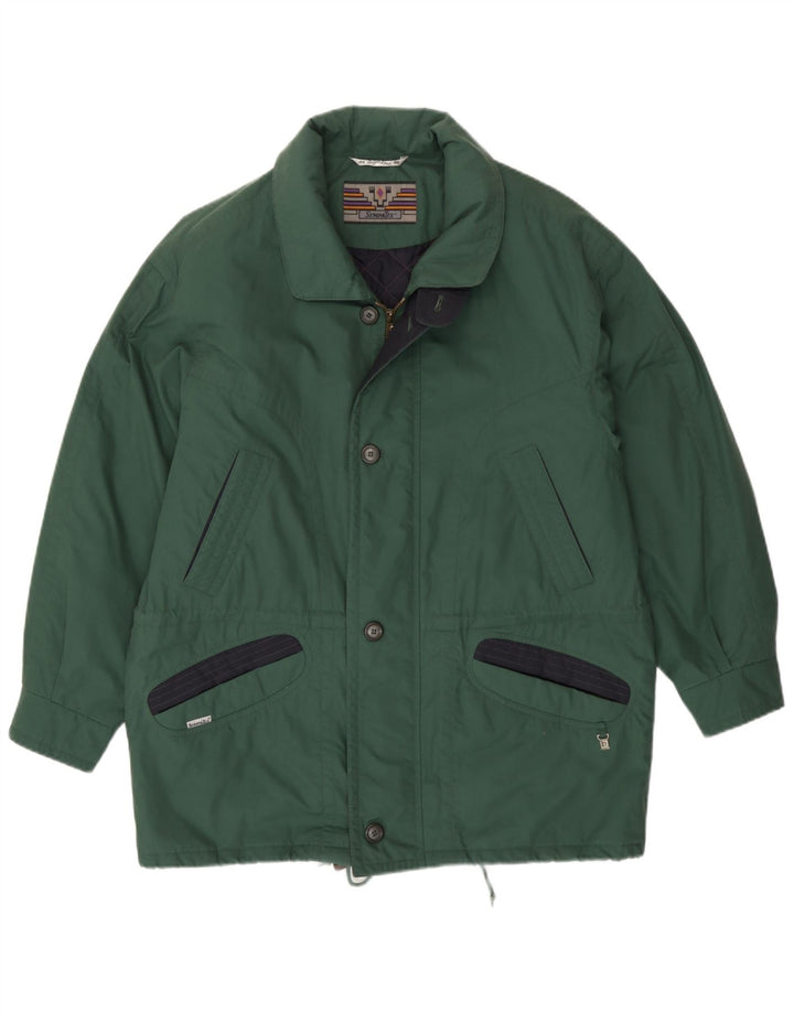 Angelo Litrico Mens Loose Fit Padded Coat IT 58 Medium Green Cotton