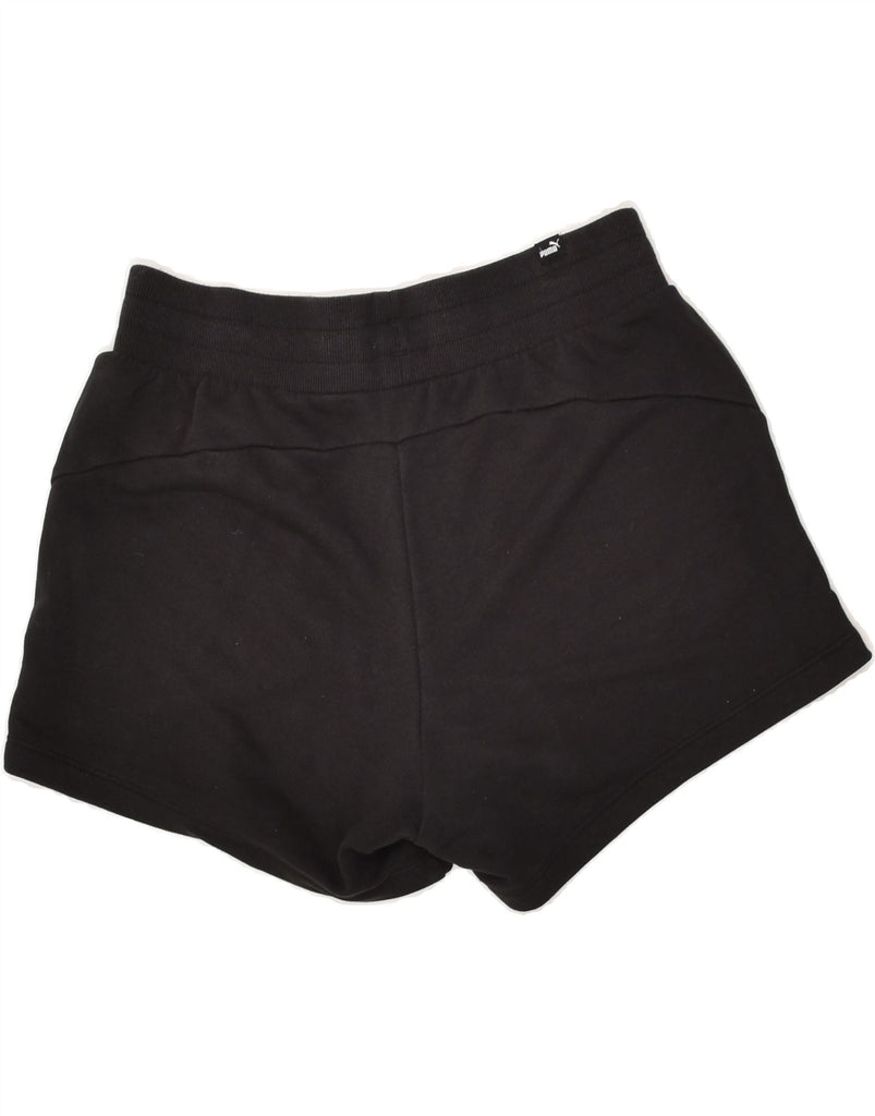 PUMA Womens Sport Shorts UK 10 Small Black Cotton | Vintage Puma | Thrift | Second-Hand Puma | Used Clothing | Messina Hembry 