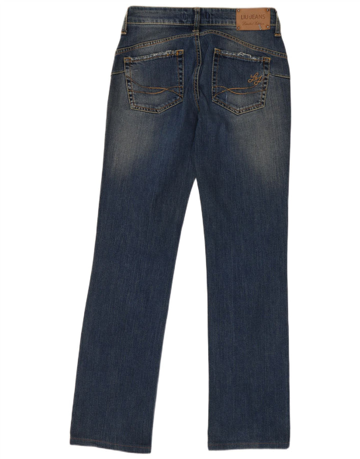 LIU JO Womens Distressed Slim Jeans W28 L31 Blue Cotton