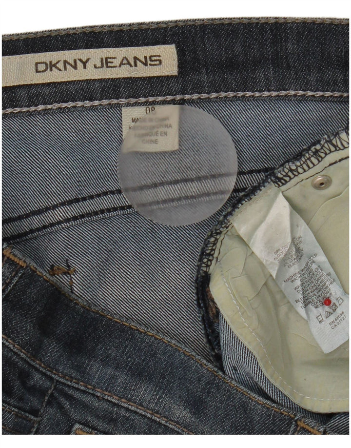 Dkny Womens Bermuda Denim Shorts US 8 Medium W32 Navy Blue Cotton