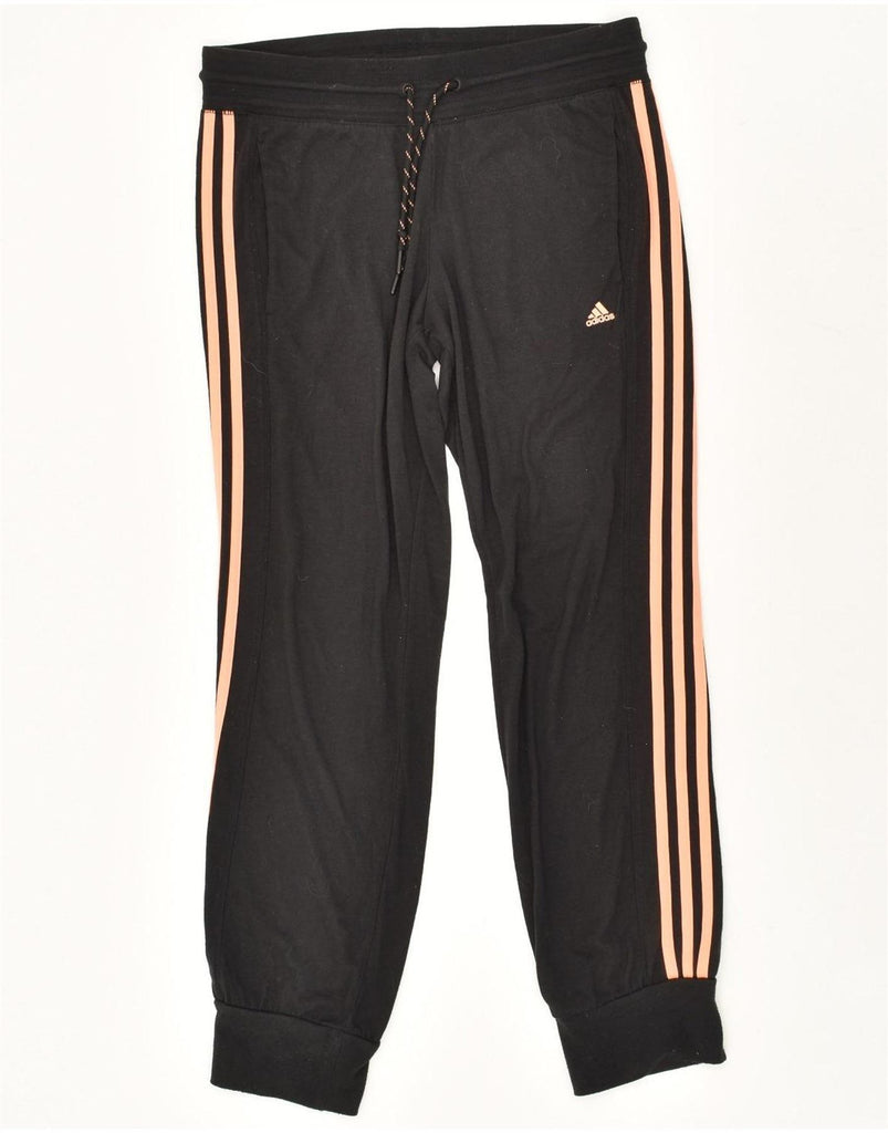 ADIDAS Womens Climalite Tracksuit Trousers Joggers UK 12/14 Medium Black Vintage Adidas and Second-Hand Adidas from Messina Hembry 