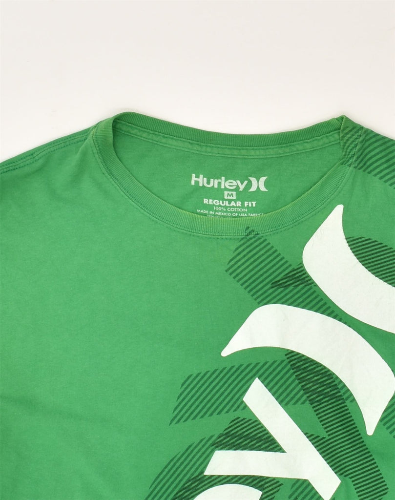 HURLEY Mens Regular Fit Graphic T-Shirt Top Medium Green Cotton | Vintage Hurley | Thrift | Second-Hand Hurley | Used Clothing | Messina Hembry 