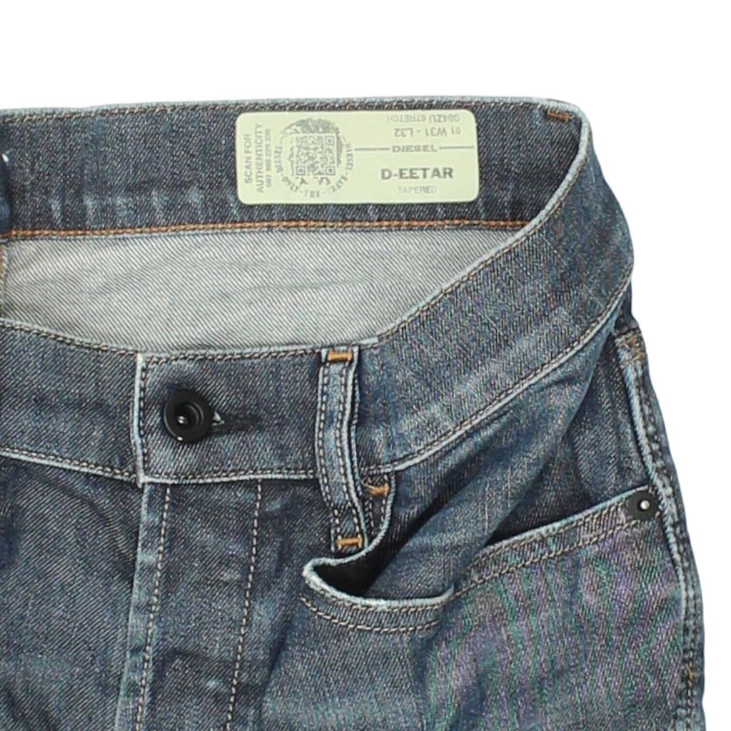 Diesel D-EETAR Mens Blue Denim Tapered Jeans | Vintage 90s Casual Designer VTG | Vintage Messina Hembry | Thrift | Second-Hand Messina Hembry | Used Clothing | Messina Hembry 