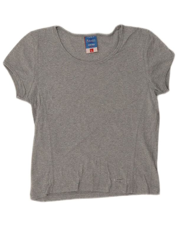 Champion Girls Heritage Classics T-Shirt Top 11-12 Years Large Grey
