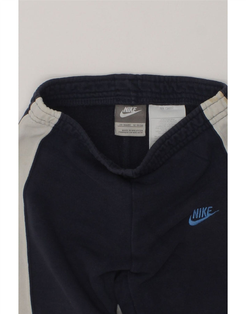 NIKE Boys Joggers Tracksuit Trousers 2-3 Years Navy Blue Cotton | Vintage Nike | Thrift | Second-Hand Nike | Used Clothing | Messina Hembry 