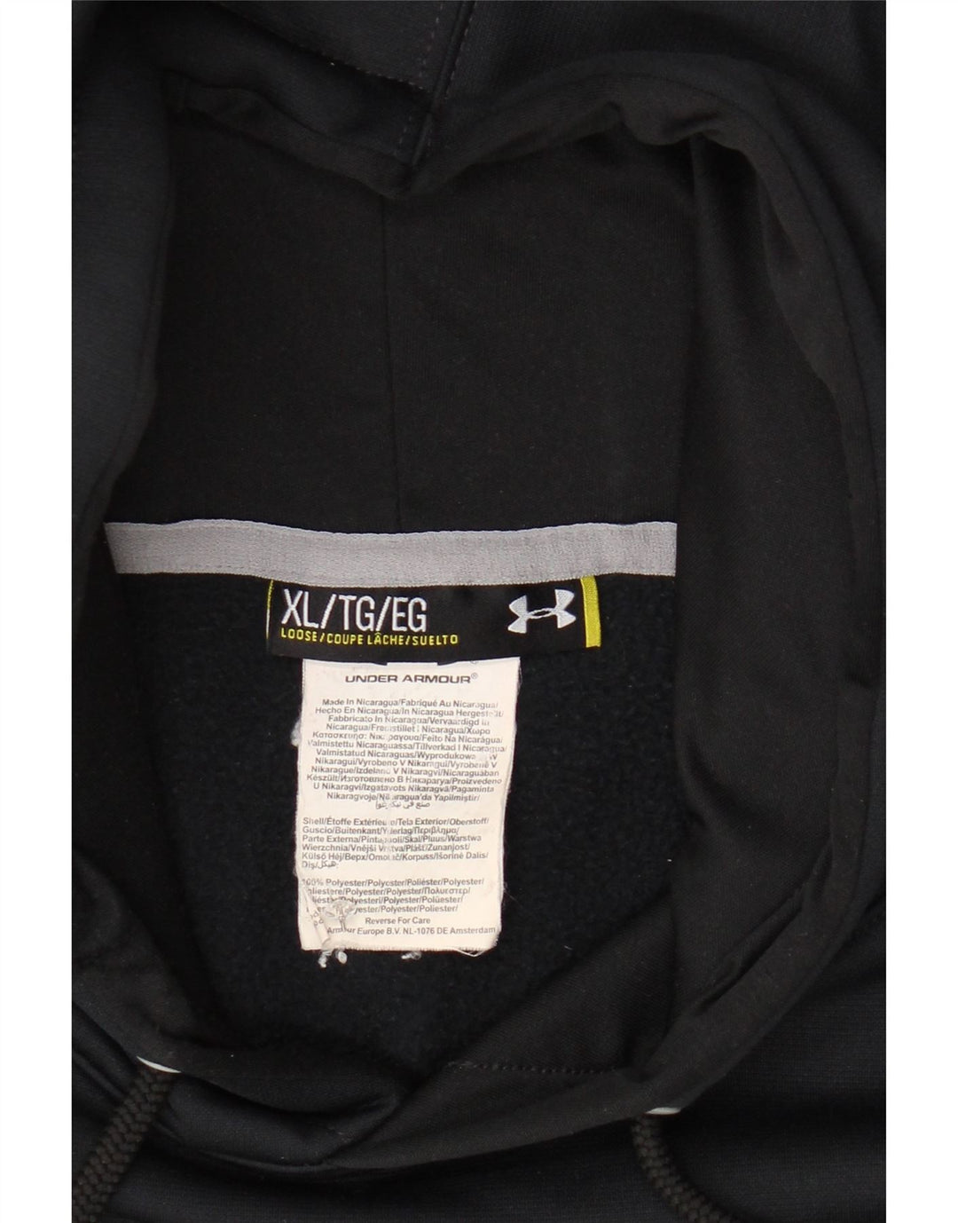 UNDER ARMOUR Mens Graphic Hoodie Jumper XL Navy Blue Polyester