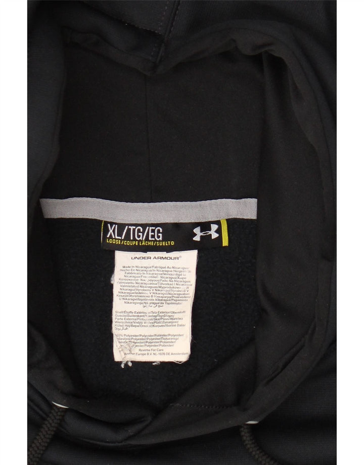 UNDER ARMOUR Mens Graphic Hoodie Jumper XL Navy Blue Polyester