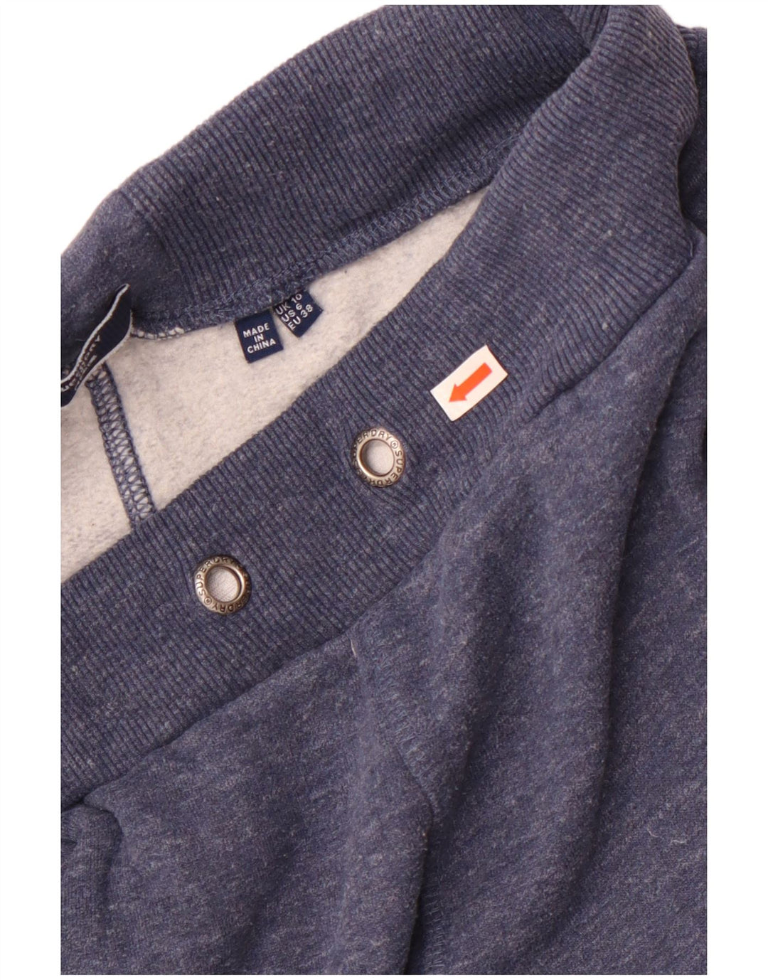 Superdry Womens Tracksuit Trousers Joggers UK 10 Small Navy Blue Flecked