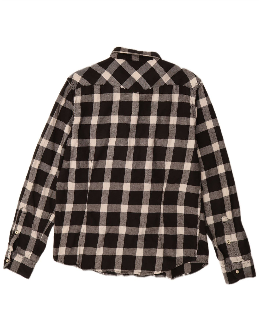 LEE Mens Slim Fit Flannel Shirt Medium Black Check Cotton