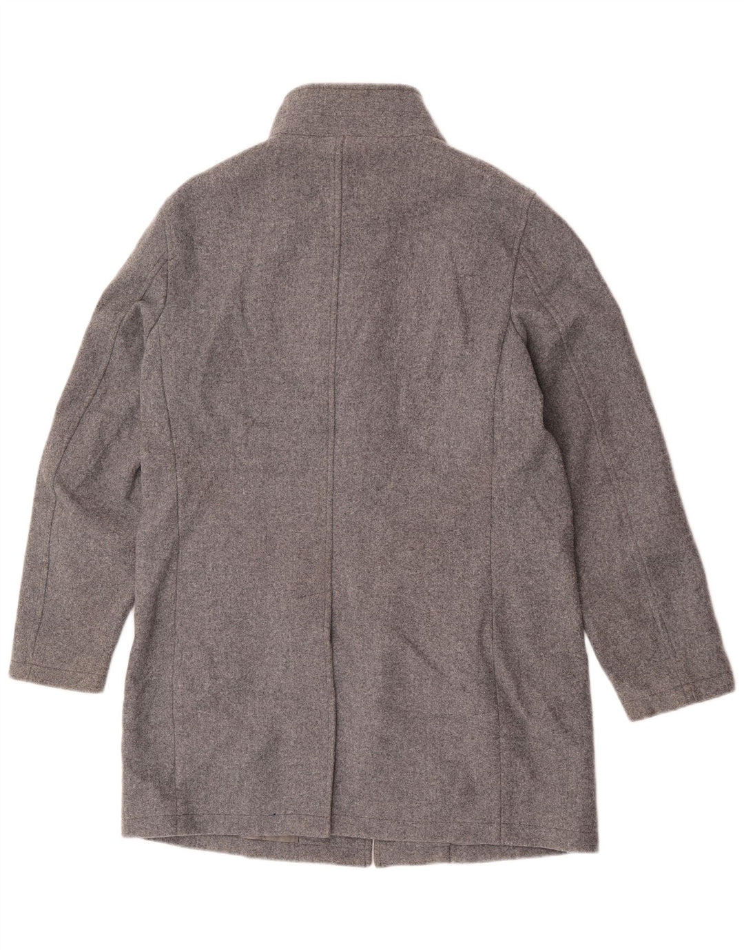 Marks & Spencer Mens Overcoat UK 40 Large Grey Polyester