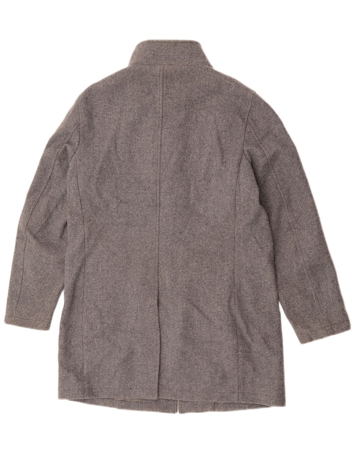 Marks & Spencer Mens Overcoat UK 40 Large Grey Polyester