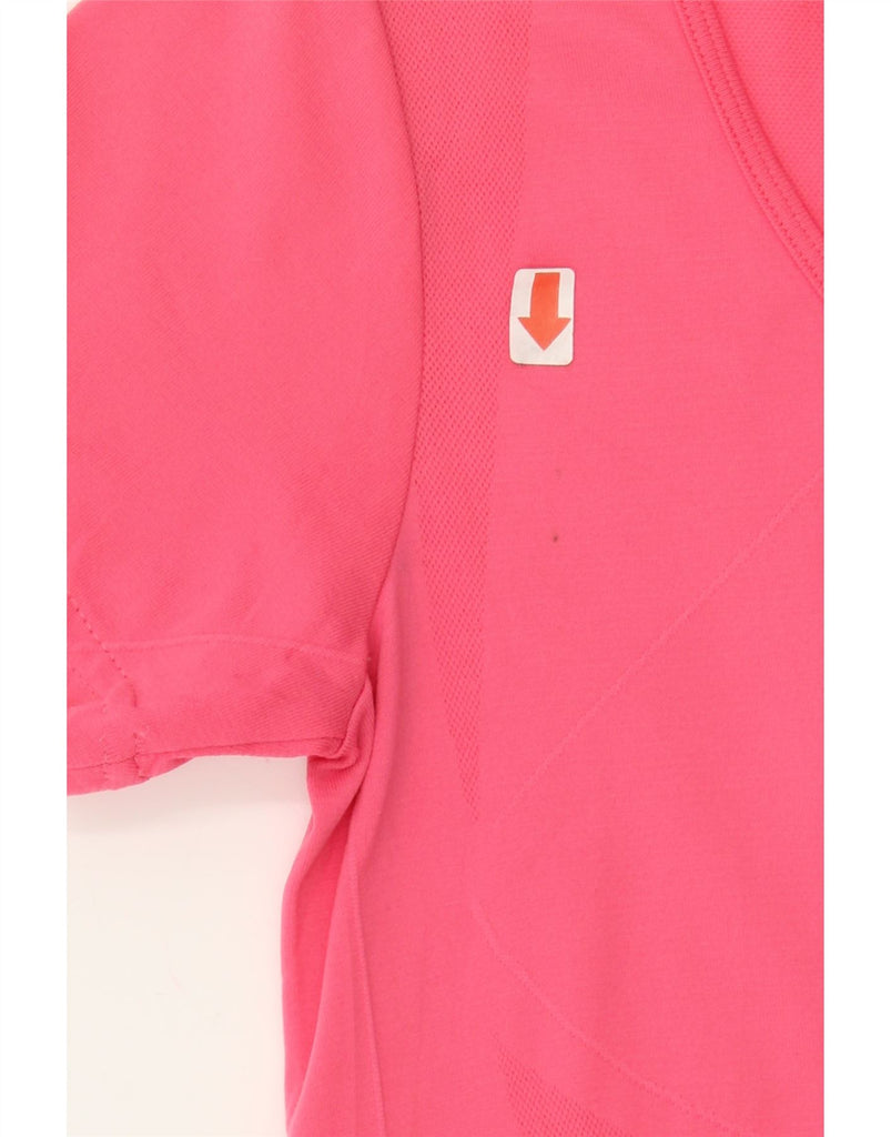 ADIDAS Womens Climacool T-Shirt Top UK 12 Medium Pink Nylon Vintage Adidas and Second-Hand Adidas from Messina Hembry 