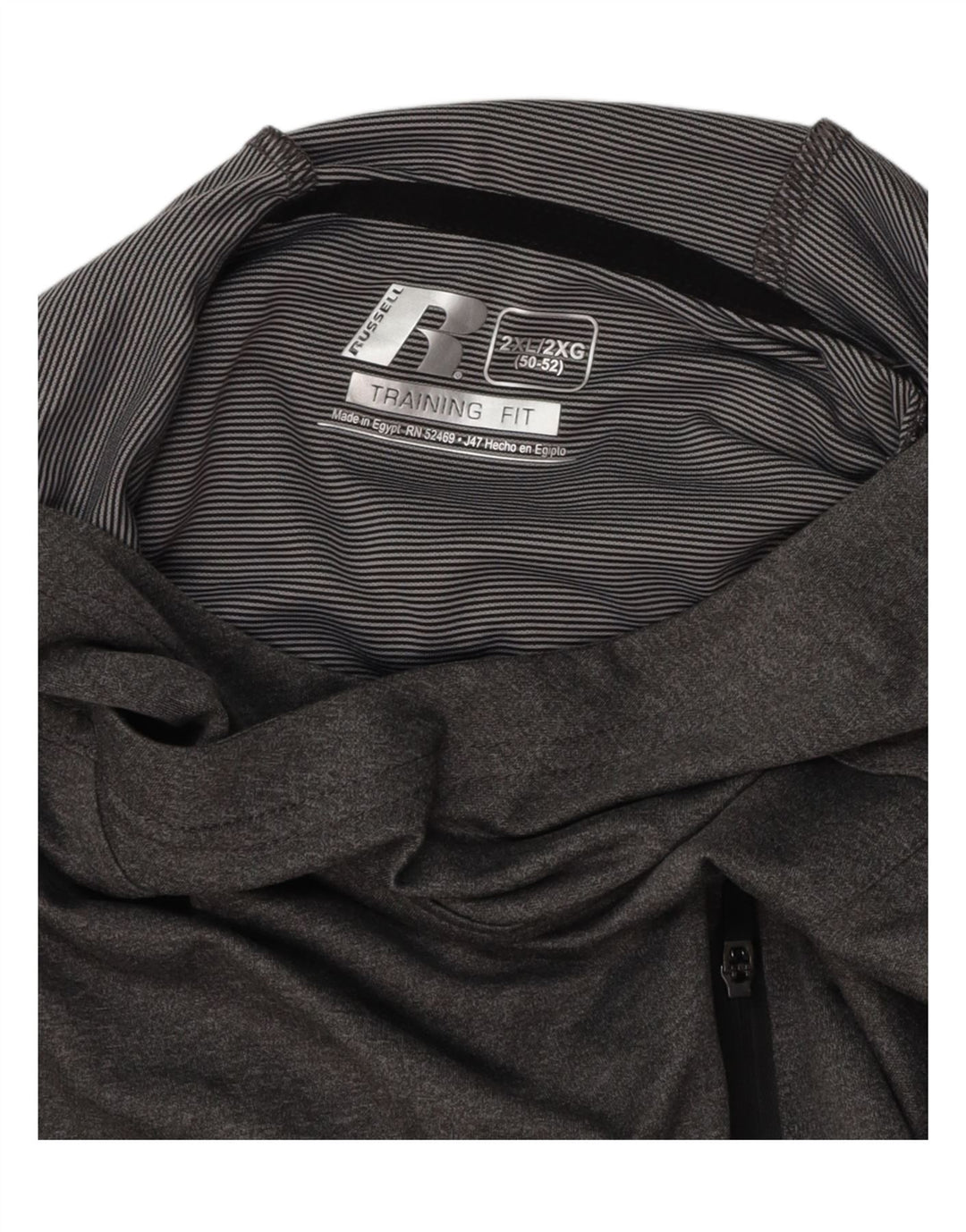 RUSSELL ATHLETIC Mens Hooded Pullover Tracksuit Top UK 50/52 2XL Grey