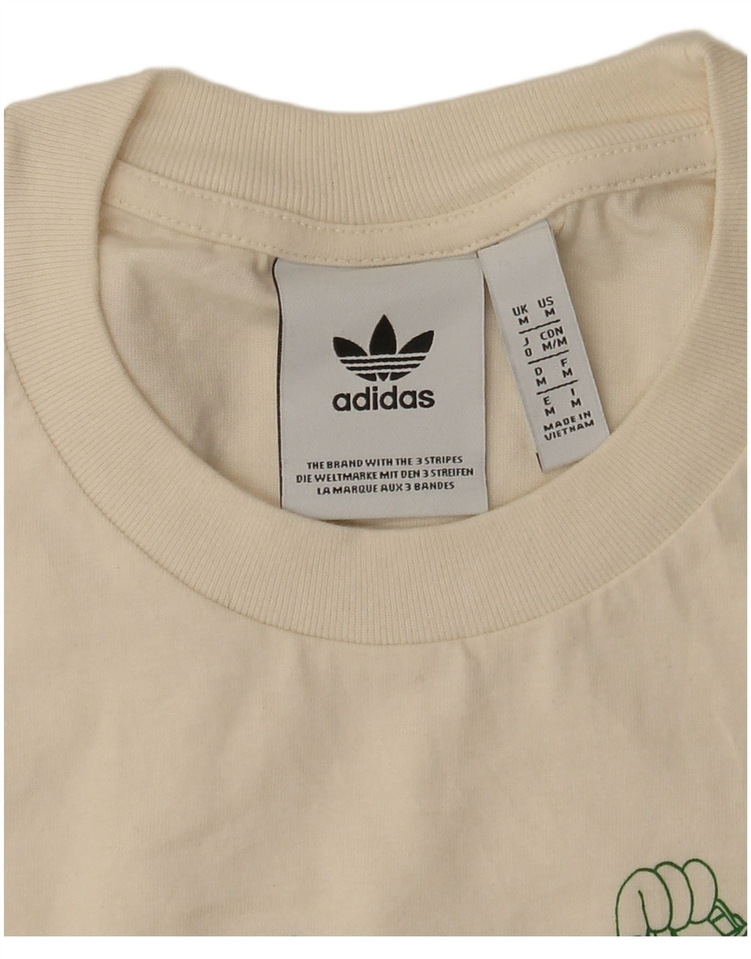Adidas Mens Graphic T-Shirt Top Medium White
