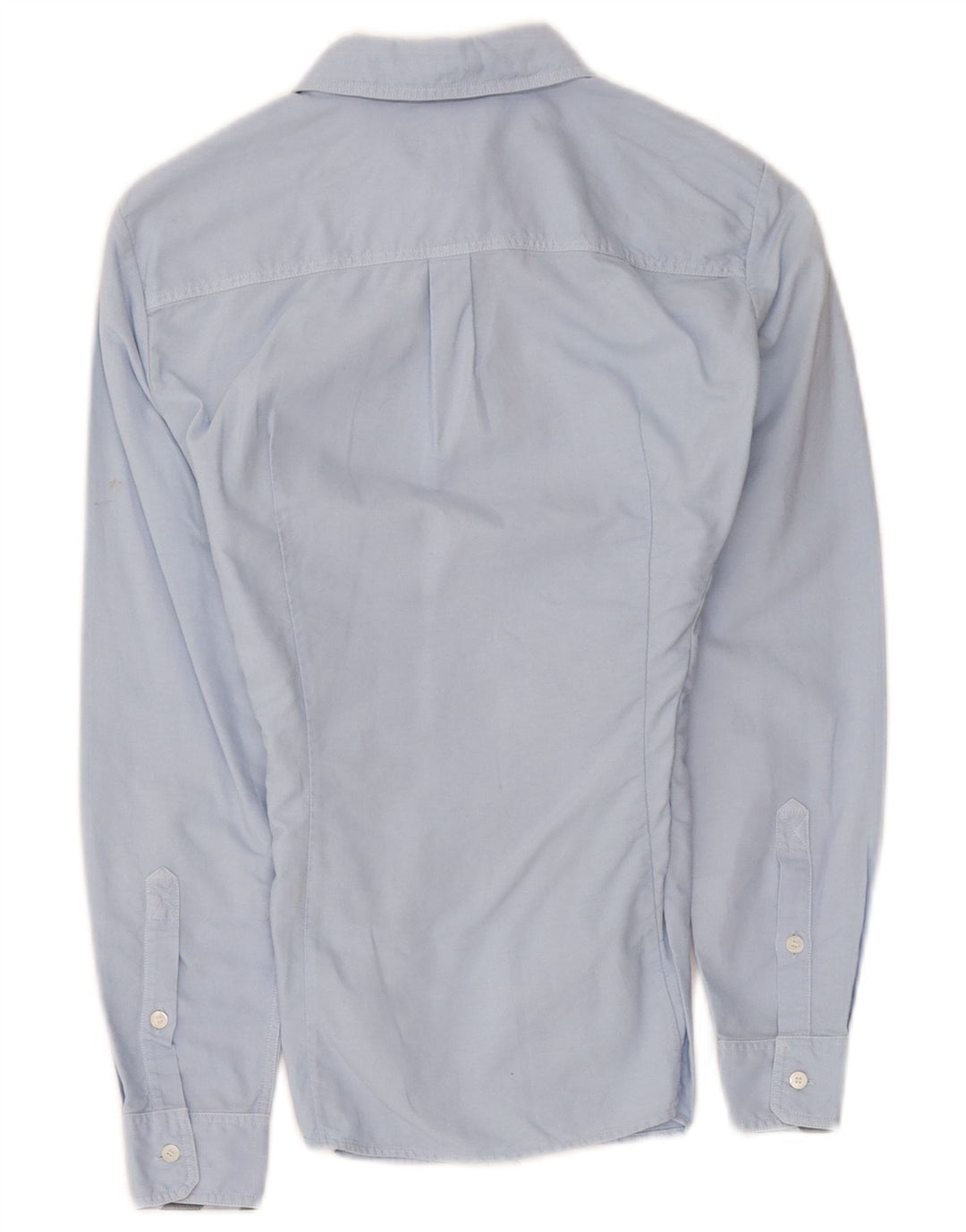 Burberry Womens BRIT Shirt UK 4 XS Blue Cotton