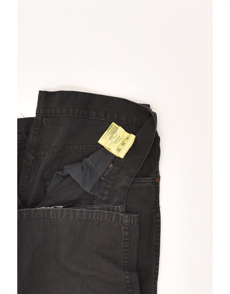 WRANGLER Mens Regular Fit Straight Jeans W34 L36 Black Pinstripe Cotton | Vintage Wrangler | Thrift | Second-Hand Wrangler | Used Clothing | Messina Hembry 