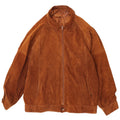 Vintage Mens Suede Jacket IT 54 2XL Brown Leather