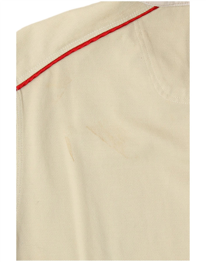 Ferrari Womens Polo Shirt UK 12 Medium Yellow Cotton