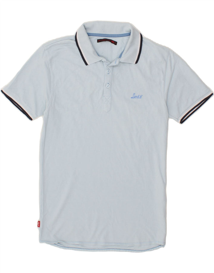 LEVI'S Mens Polo Shirt Small Blue Cotton Vintage Levi's and Second-Hand Levi's from Messina Hembry 