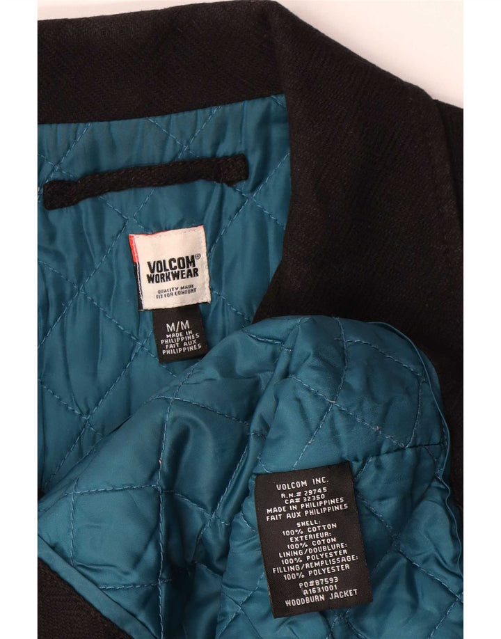 Volcom Mens Pea Coat UK 38 Medium Black Cotton