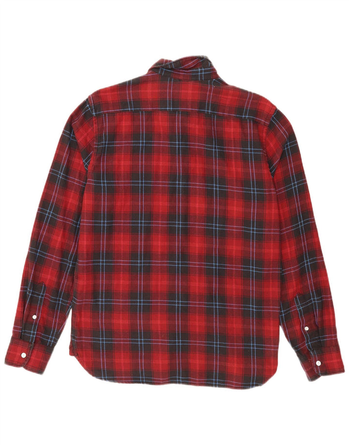 Levi's Mens Flannel Shirt Medium Red Check Cotton