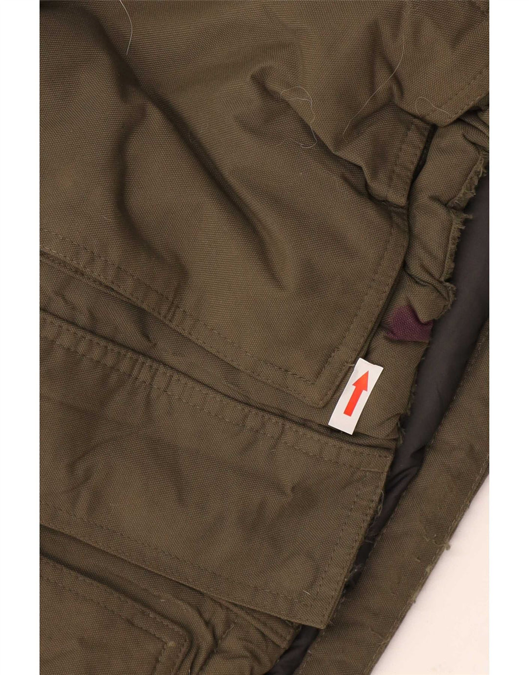 The North Face Mens Hooded Padded Jacket UK 38 Medium Khaki Nylon