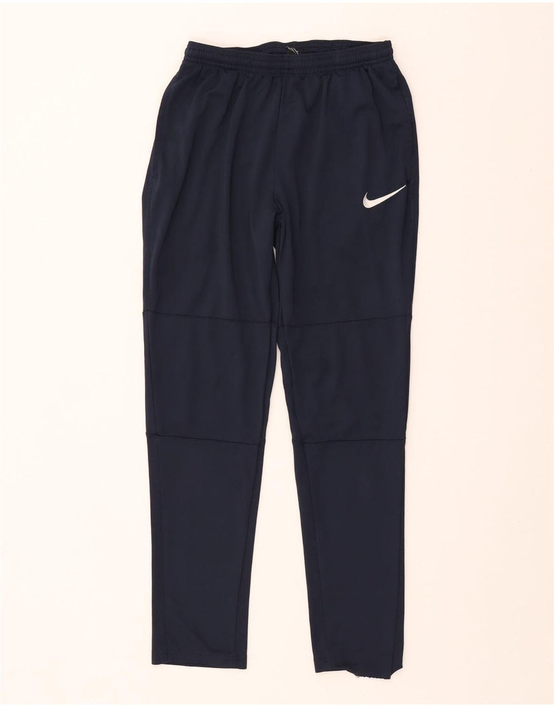 Nike Mens Dri Fit Tracksuit Trousers UK 10 Small  Navy Blue Polyester