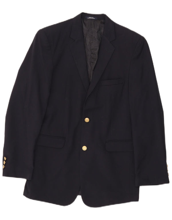 Chaps Boys 2 Button Blazer Jacket 15-16 Years Navy Blue Polyester