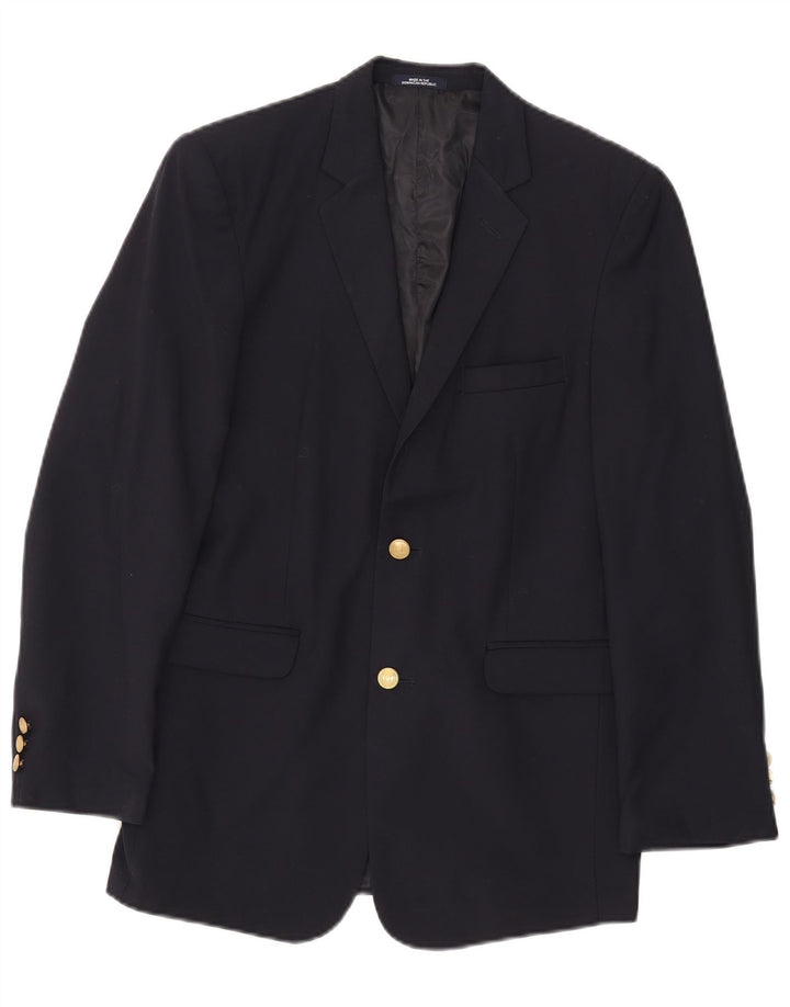 Chaps Boys 2 Button Blazer Jacket 15-16 Years Navy Blue Polyester