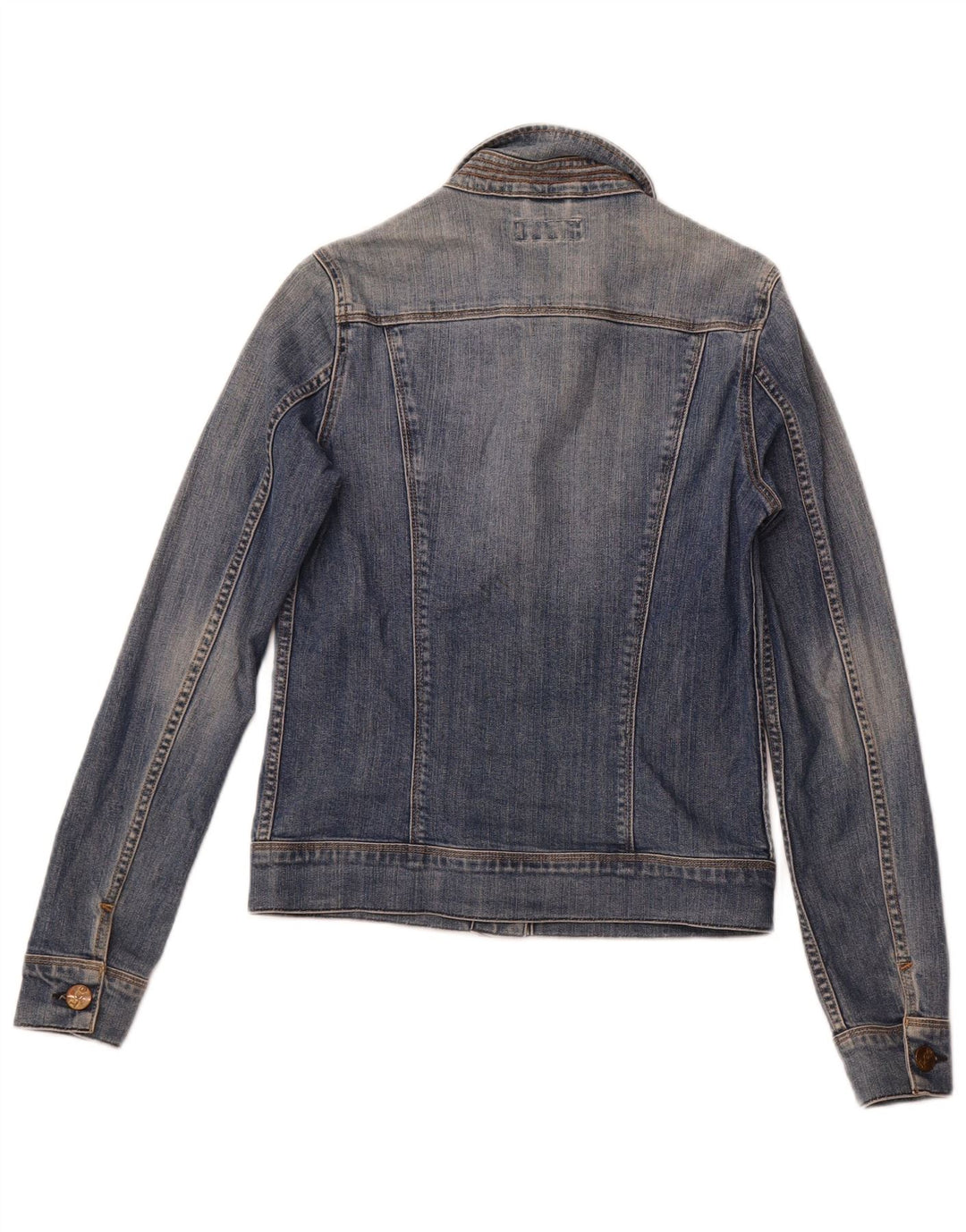 LEE Womens Denim Jacket UK 10 Small Navy Blue Cotton