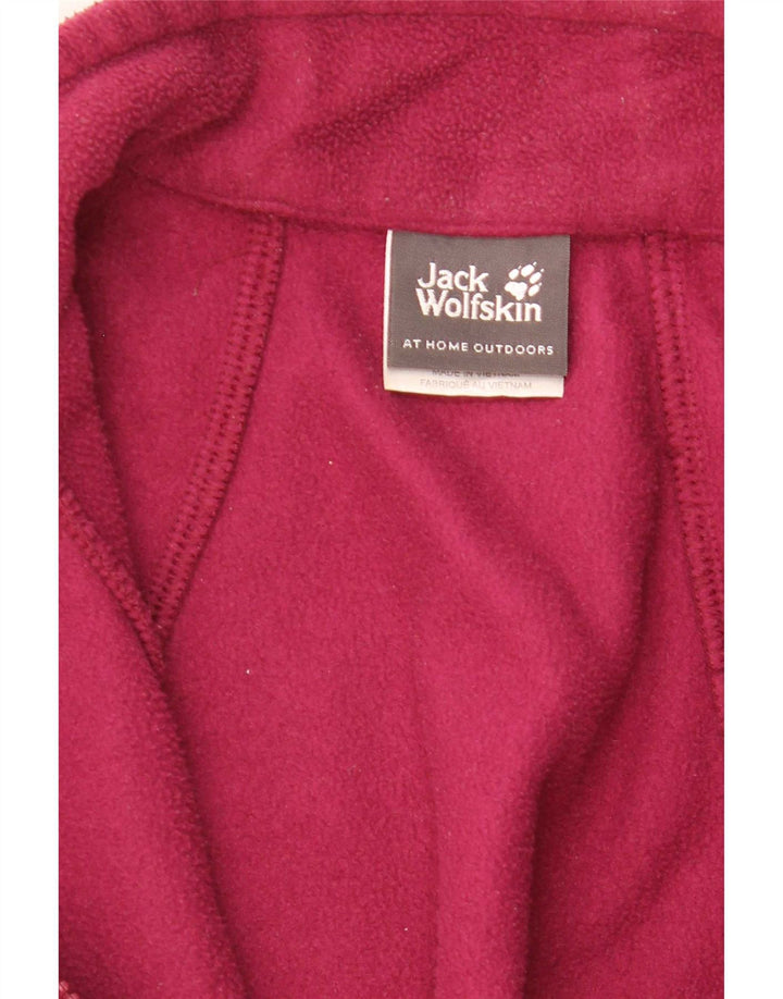 Jack Wolfskin Womens Fleece Jacket UK 12/14 Medium Pink Polyester