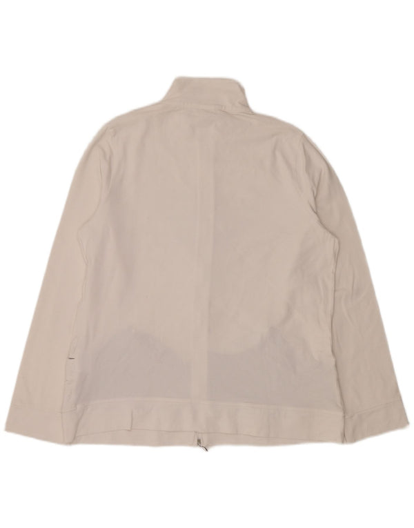 CHAMPION Womens Easy Fit Graphic Tracksuit Top Jacket UK 16 Large White