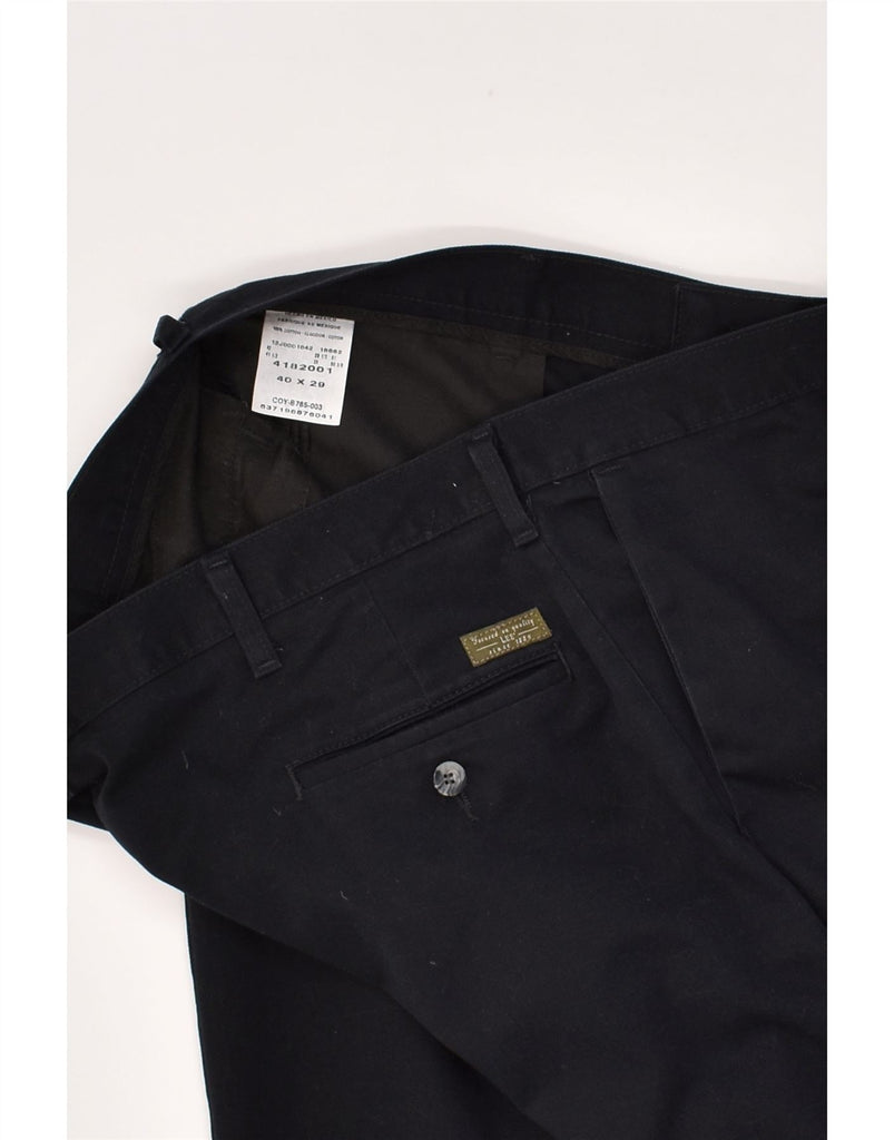 LEE Mens Straight Chino Trousers W40 L29  Black Cotton | Vintage Lee | Thrift | Second-Hand Lee | Used Clothing | Messina Hembry 